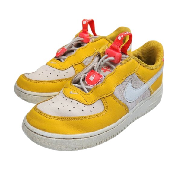 Nike Air Force 1 Toggle SE Mushroom DQ0365-700 Yellow White Size 3Y - Picture 5 of 9